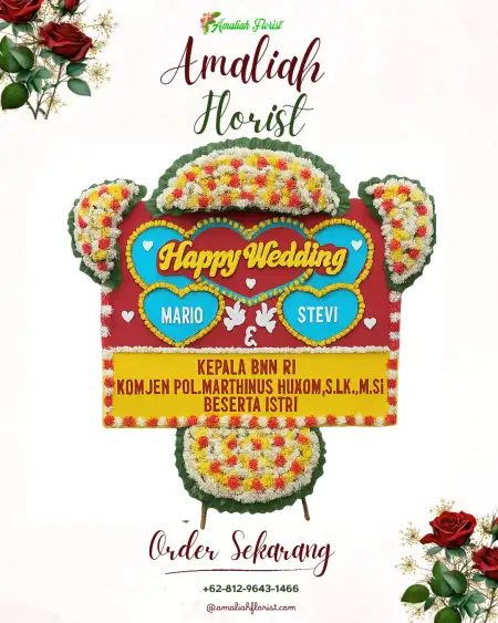 Papan Bunga Pernikahan Lahendong